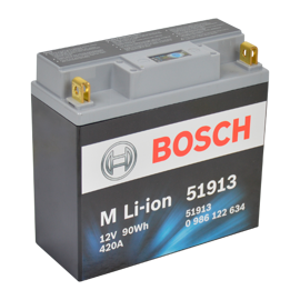 Bosch lithium MC batteri 51913 12volt 7,5Ah +pol til højre